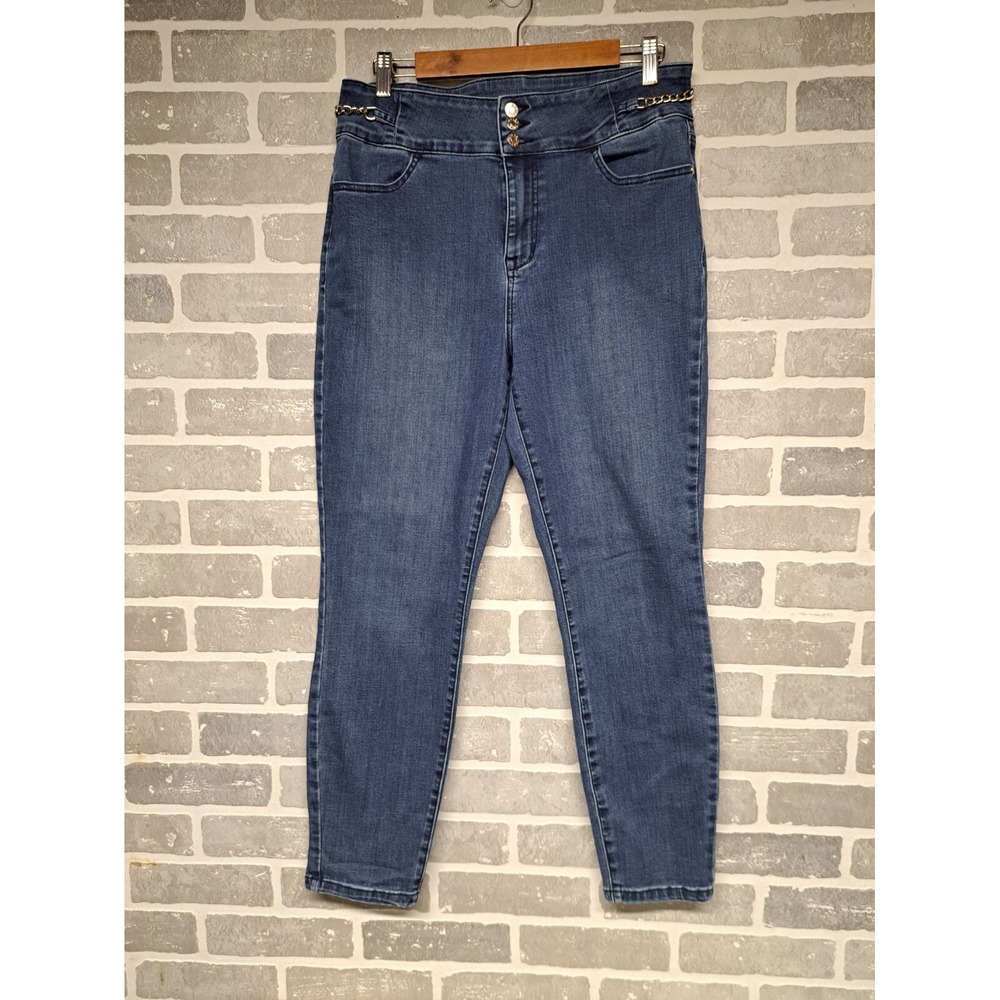 Guess Womens High Waist Button‎ Fly Chain on the sides Pants Size 32 X 28